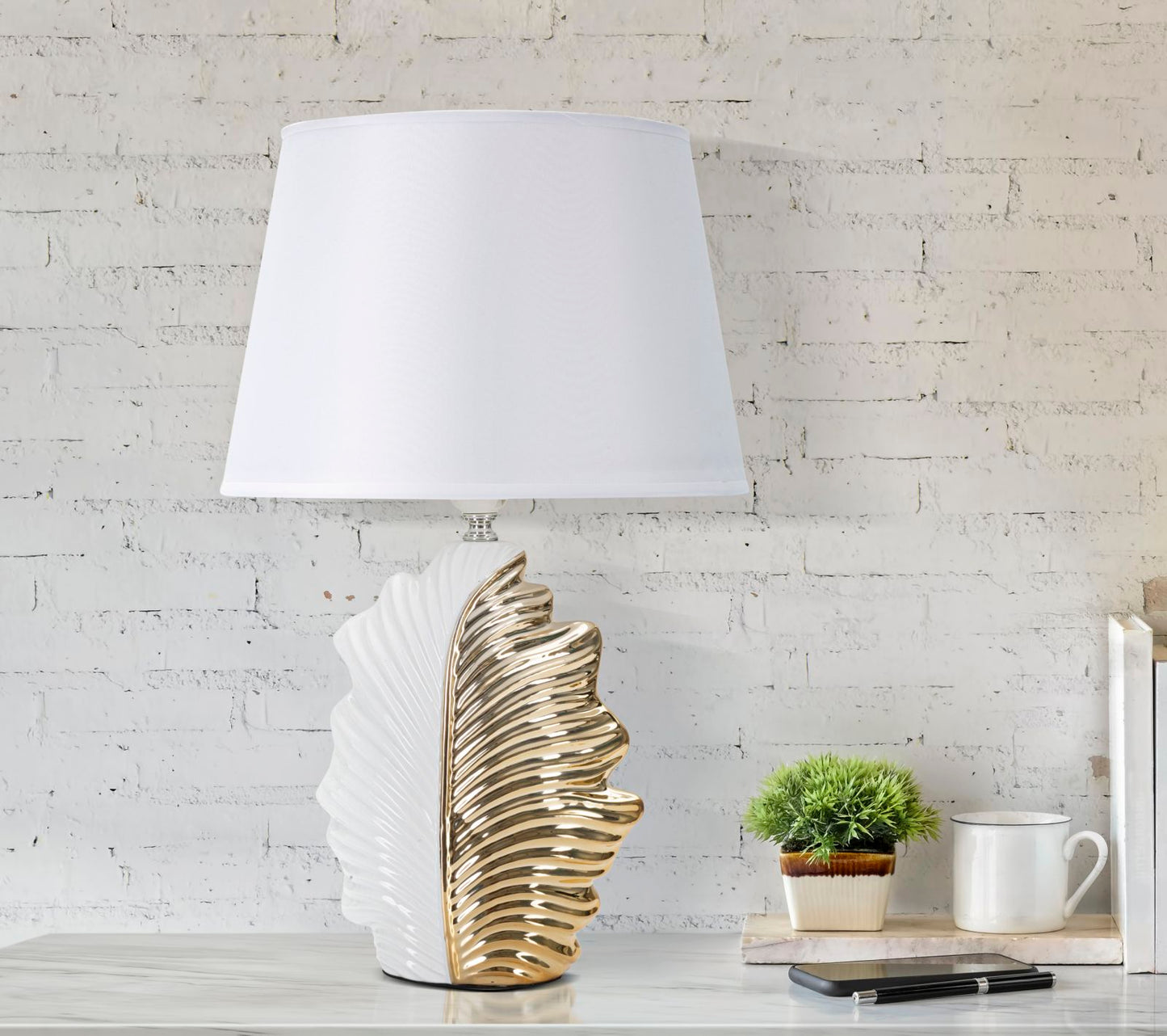LAMPADA DA TAVOLO GLAM FEUILLE CM 30X47,5