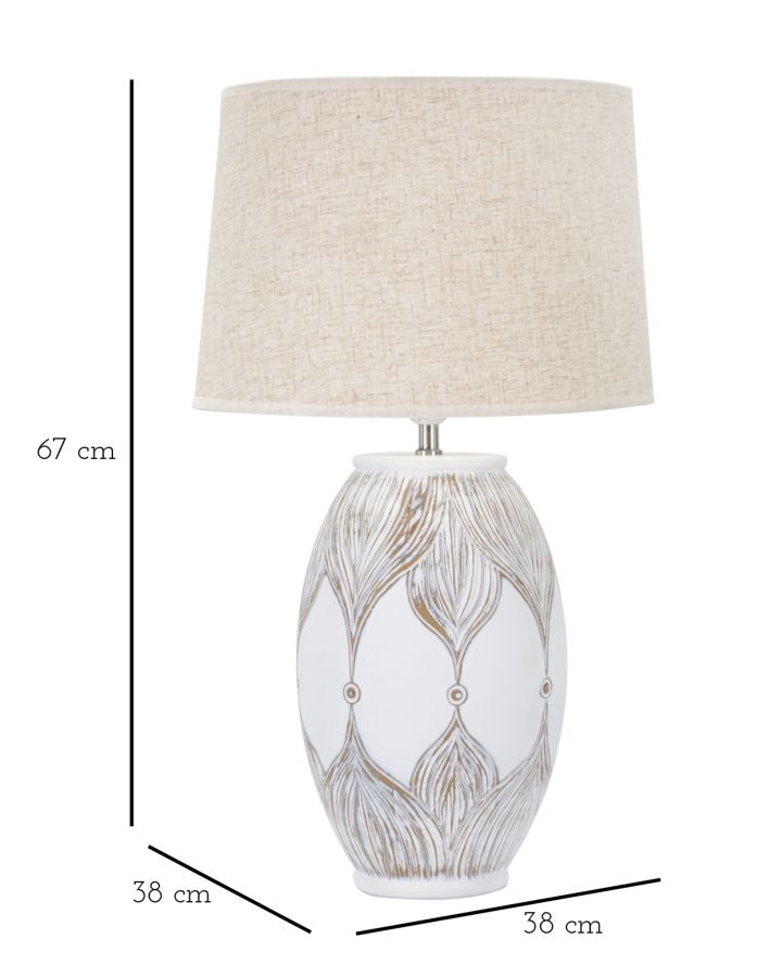 LAMPADA DA TAVOLO RESINA OVALE ATENE CM ? 38X67