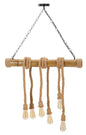 LAMPADARIO BAMBOU/CORDE CM 80X15X120
