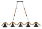 LAMPADARAIO COUPE/CORDE 5 LUCI CM 130X20X80