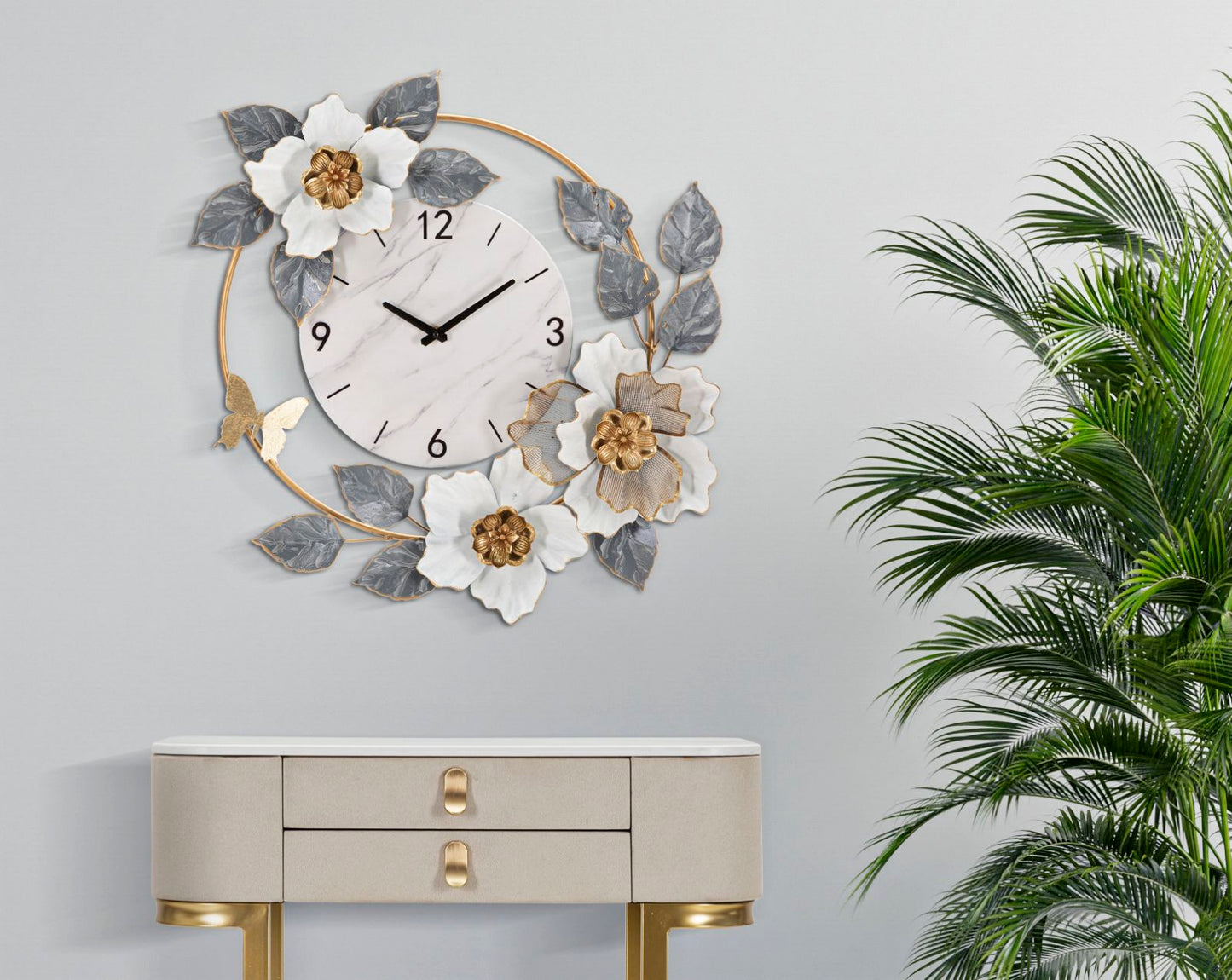 OROLOGIO DA MURO FLEURS CM 64X8X64