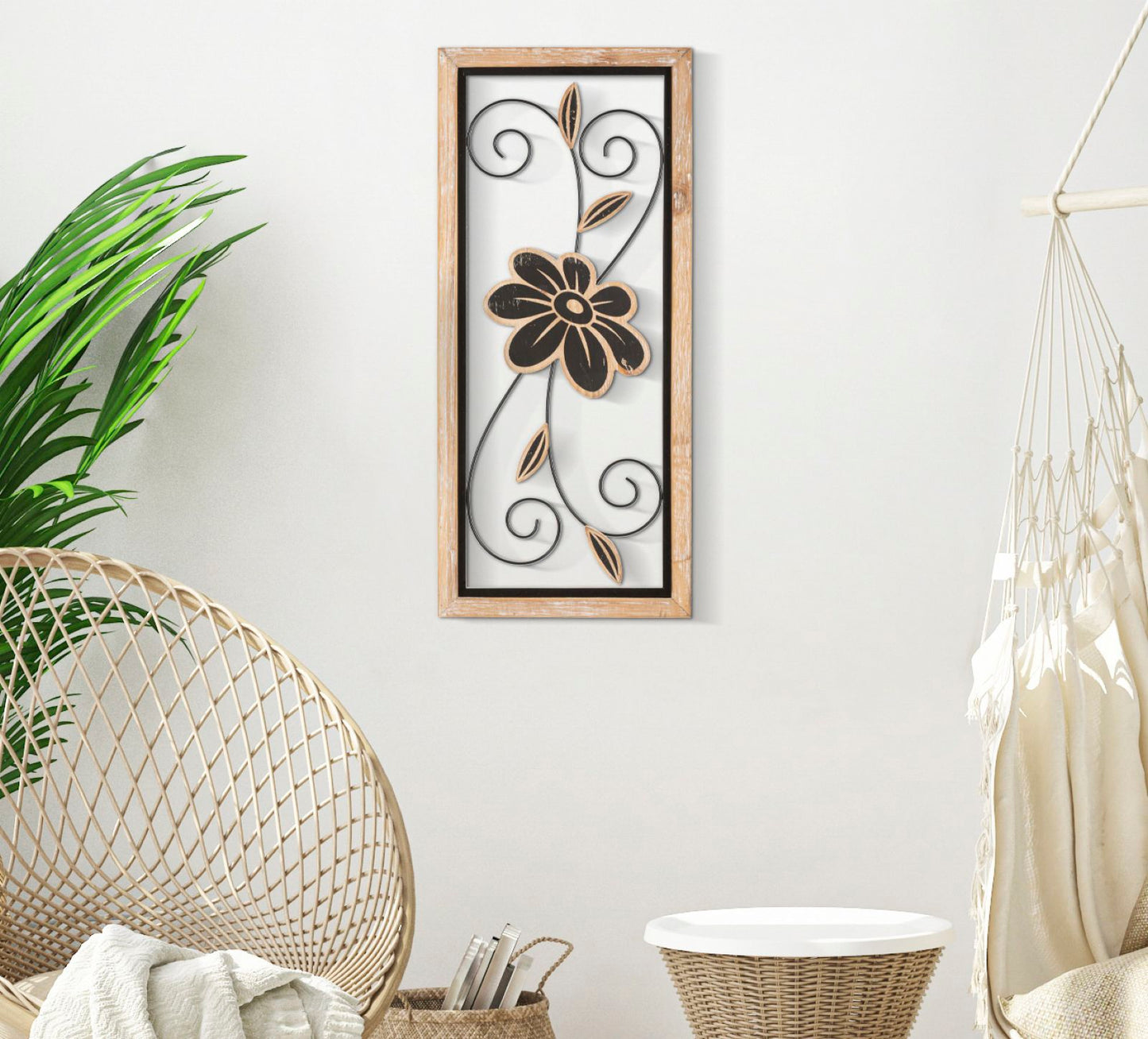 PANNELLO IN FERRO E LEGNO KOMAN -A- CM 26X2,5X60