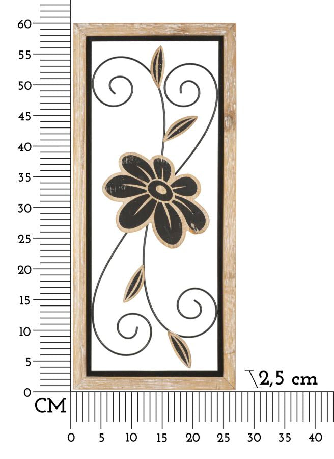 PANNELLO IN FERRO E LEGNO KOMAN -A- CM 26X2,5X60