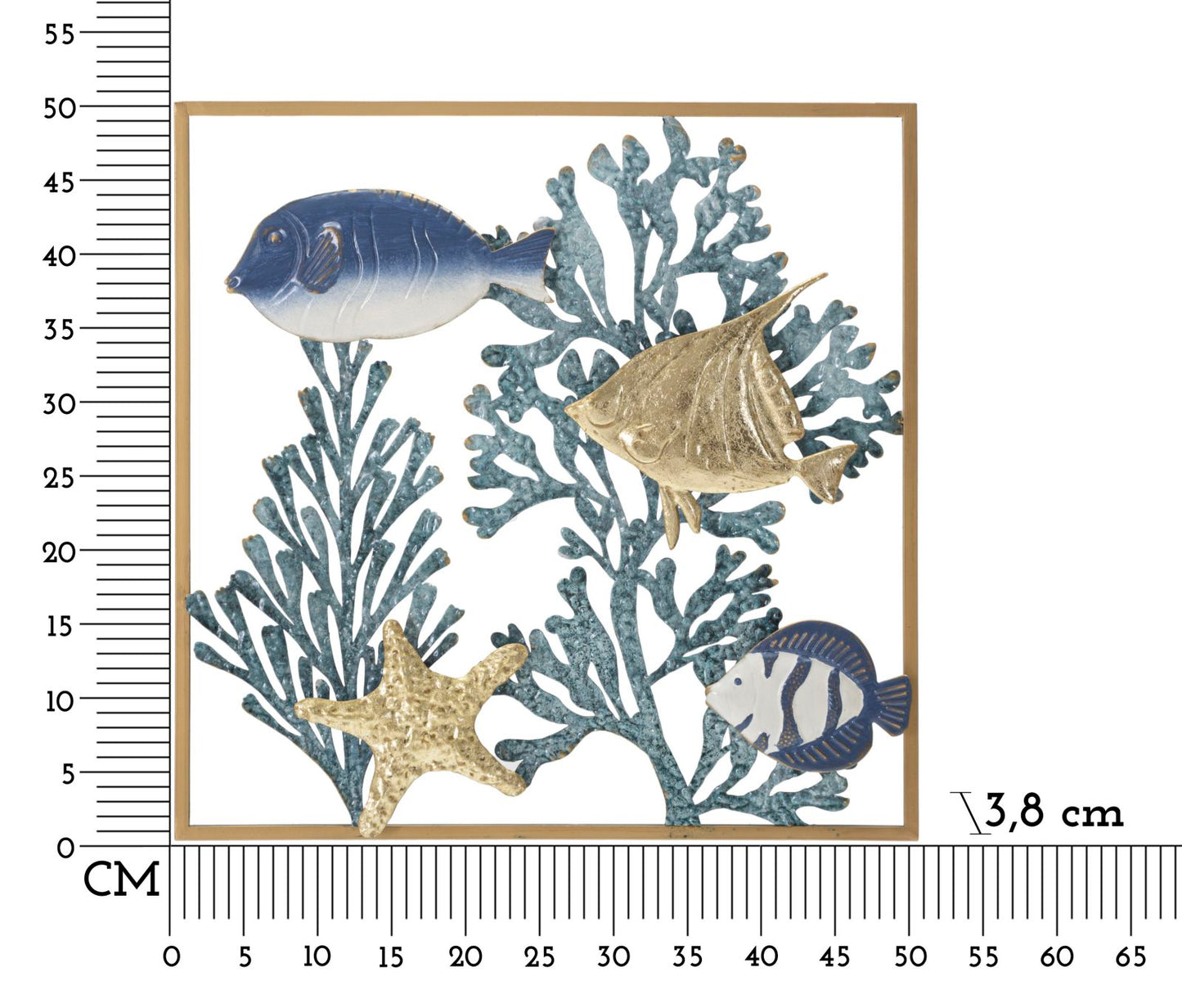 PANNELLO EN FERRO POISSON CM 50,2X3,8X50,2