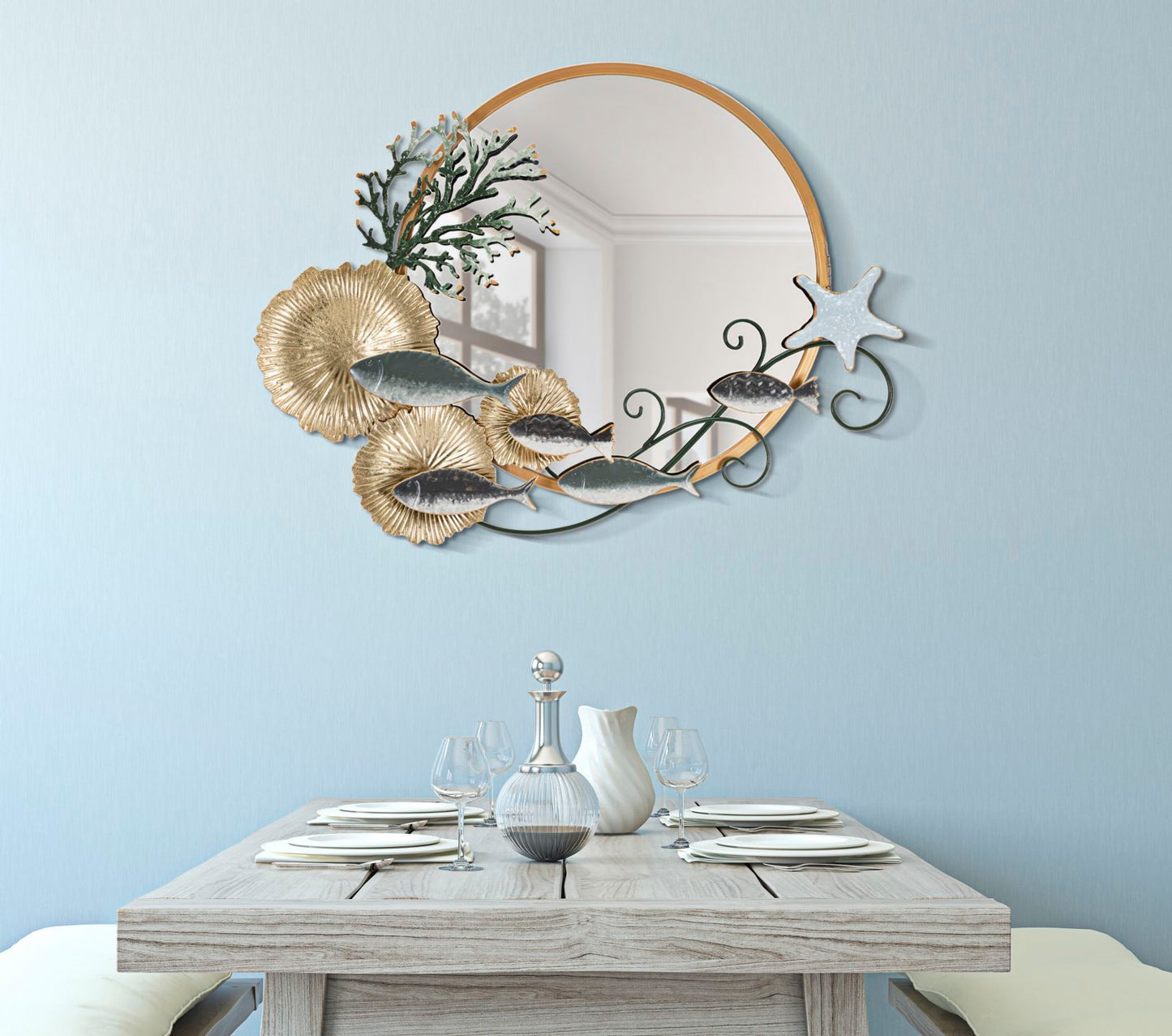 SPECCHIO D MURO POISSON CM 88,9X7,6X65,4