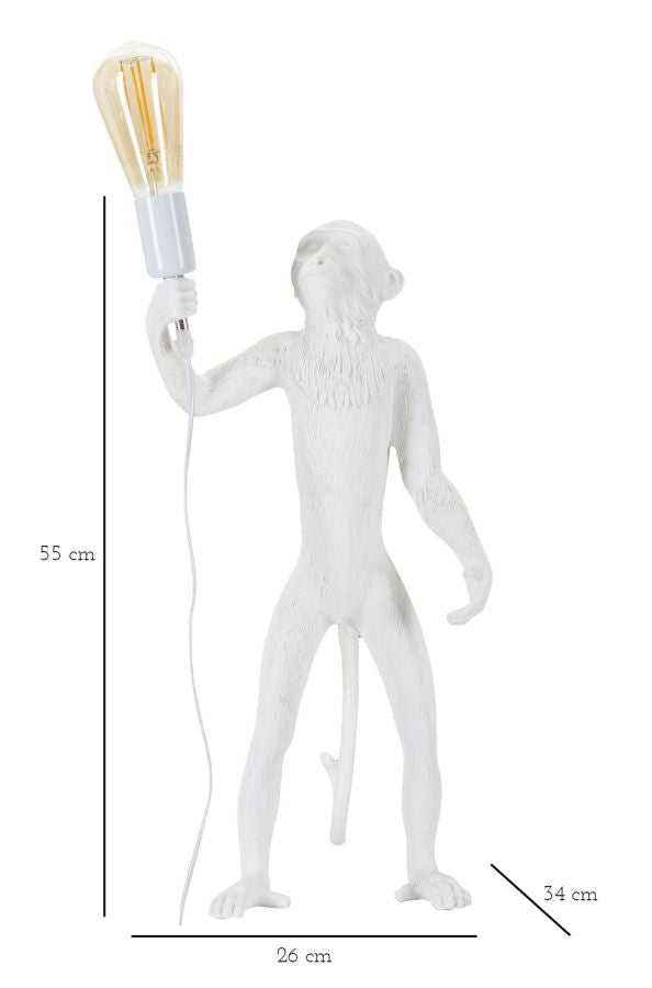 LAMPADA DA TAVOLO SINGE BIANCO CM ? 26X34X55