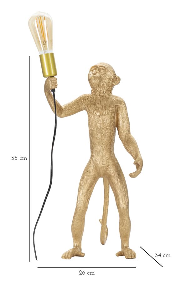 LAMPADA DA TAVOLO SINGE ORO CM ? 26X34X55