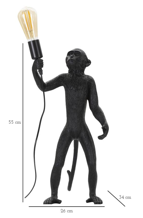 LAMPADA DA TAVOLO SINGE NERO CM ? 26X34X55