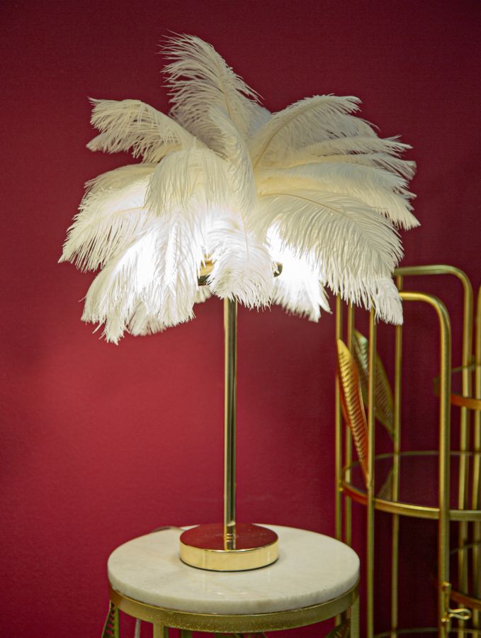 LAMPADA DA TAVOLO PALM BIANCA CM ? 40X55
