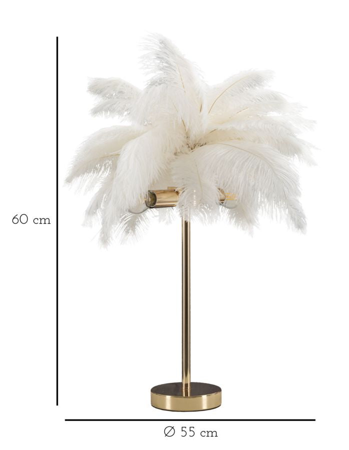 LAMPADA DA TAVOLO PALM BIANCA CM ? 40X55