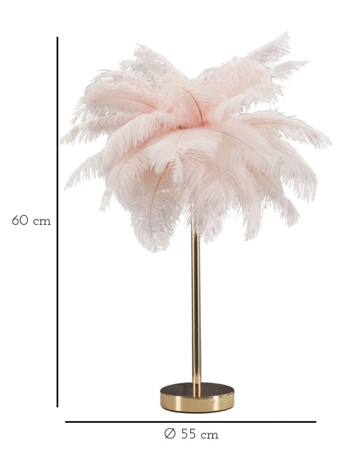 LAMPADA DA TAVOLO PALM ROSA CM ? 40X55