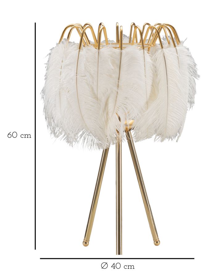 LAMPADA DA TAVOLO SUPPORT DE PLUME CM ? 40X60