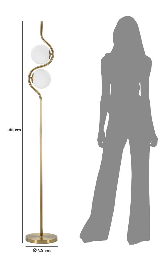 LAMPADA DA TERRA GLAMY S 2 LUCI CM ? 25X168