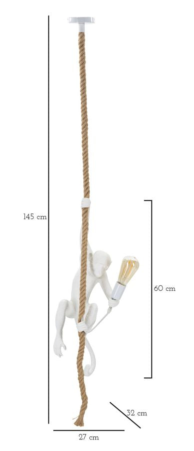 LAMPADARIO SINGE BIANCO CM ? 27X32X60
