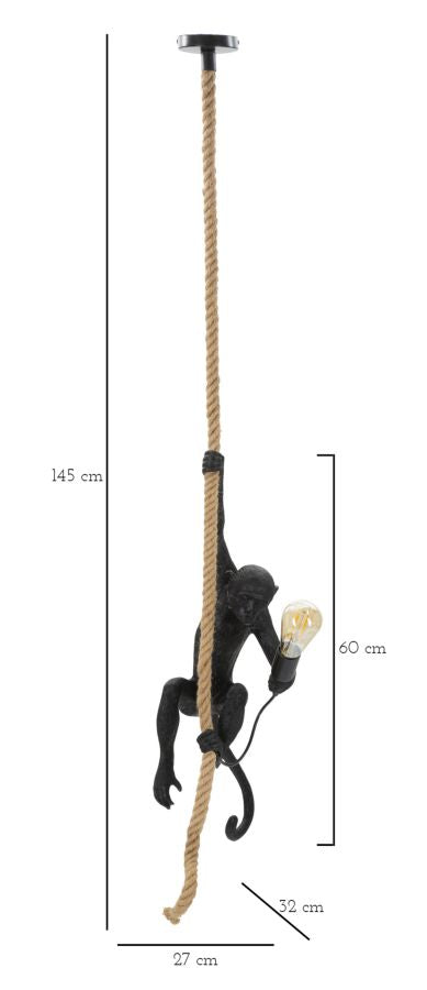 LAMPADARIO SINGE NERO CM ? 27X32X60