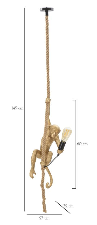LAMPADARIO SINGE ORO CM 27X32X60