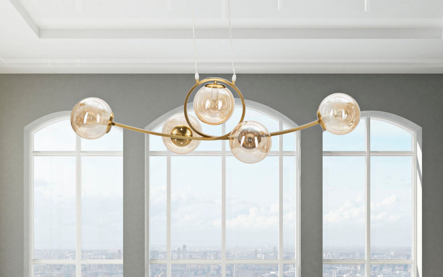 LAMPADARIO JAPON 5 LUCI CM 100X33X30