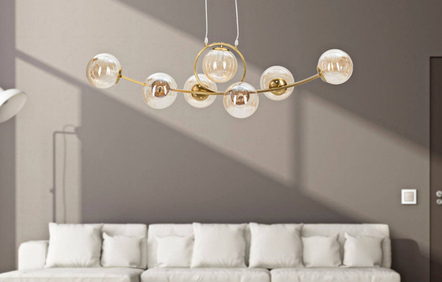 LAMPADARIO JAPON 7 LUCI CM 115X36X30