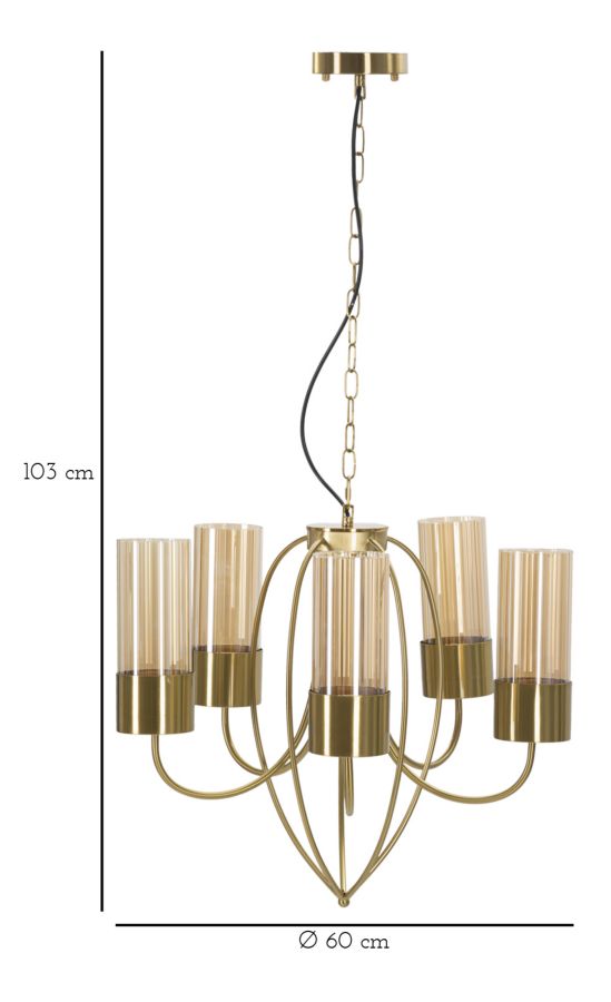 LAMPADARIO VERSAILLES 5 LUCI CM ? 80X103