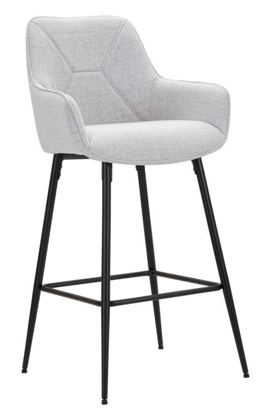 SGABELLO BAR GRIS SET 2 PZ CM 55X55X109