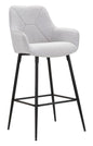 SGABELLO BAR GRIS SET 2 PZ CM 55X55X109