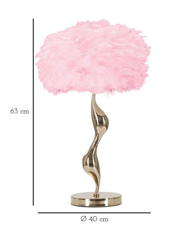 LAMPADA DA TAVOLO SLIM ROSA CM ? 40X63
