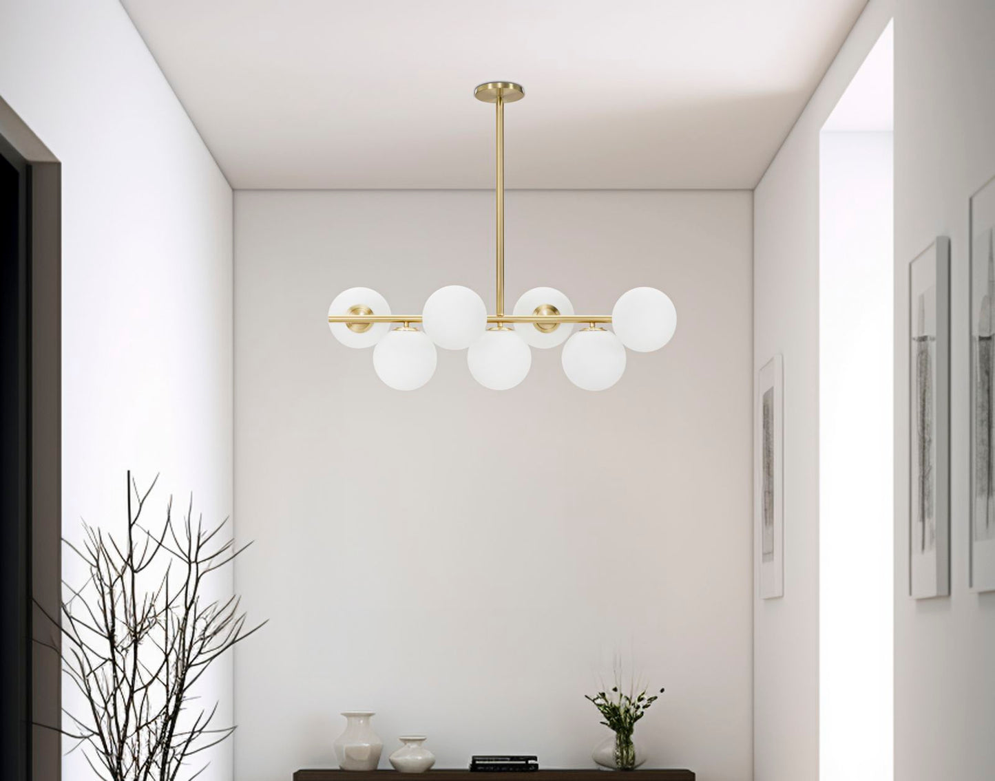LAMPADARIO GLAMY 7 LUCI CM 81x30x74