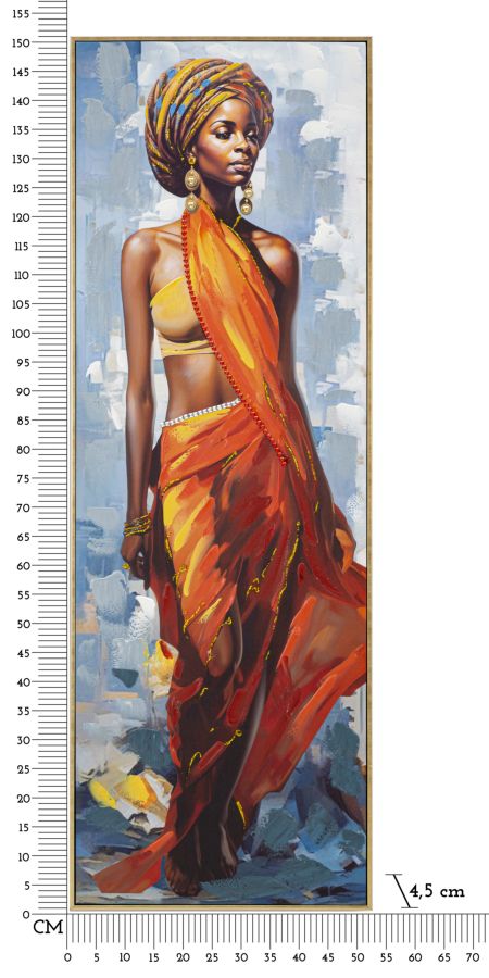 DIPINTO SU TELA C/CORNICHE DAPHNE -A- CM 52X4,5X152