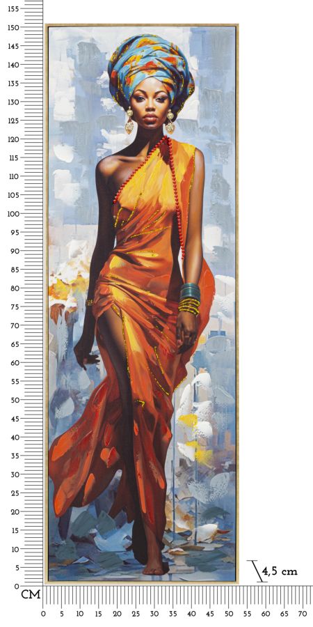 DIPINTO SU TELA C/CORNICHE DAPHNE -B- CM 52X4,5X152