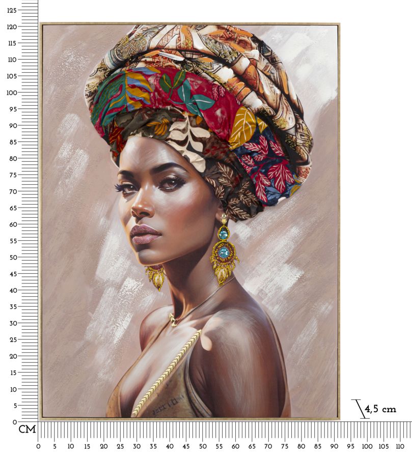 DIPINTO SU TELA C/CORNICHE ALEXANDRA -B- CM 92X4,5X122