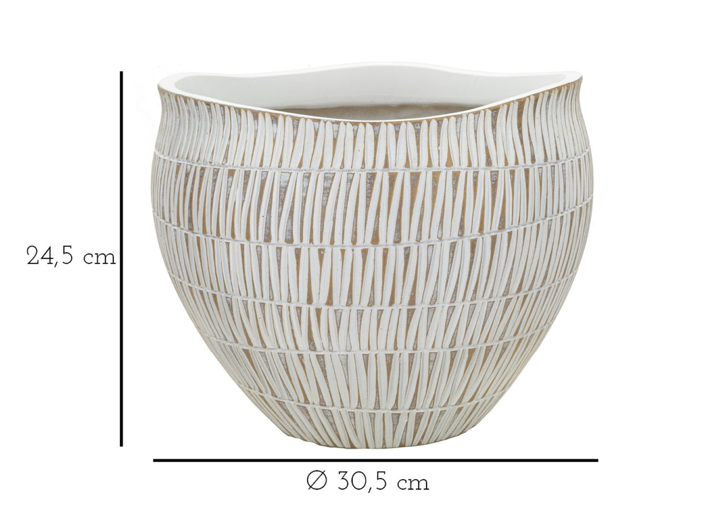 CACHEPOT R¨¦SINE STIKY CM ? 30,5X24,5