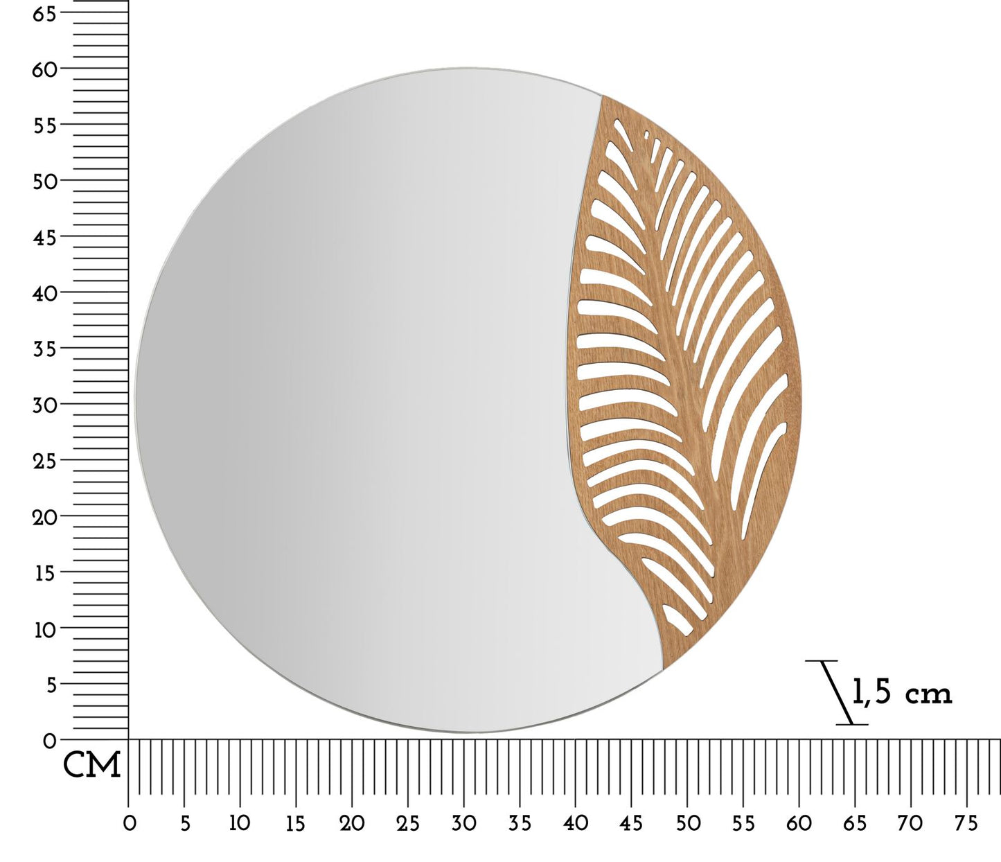 SPECCHIO DA MURO FEUILLI CM ? 60X1,5