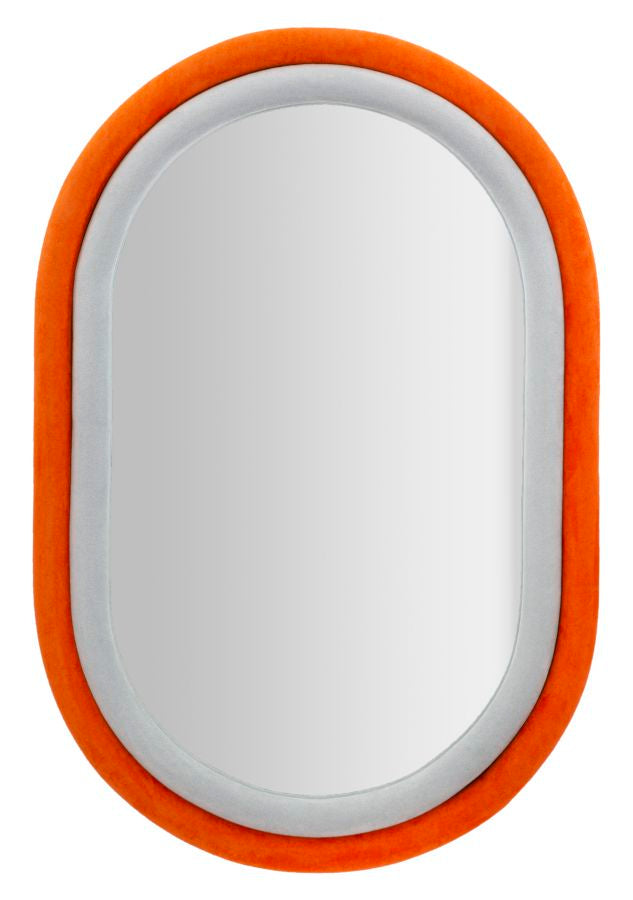 SPECCHIO DA MUTO ANTONY VELLUTO ARANCIO/MIX CM 60X4X90