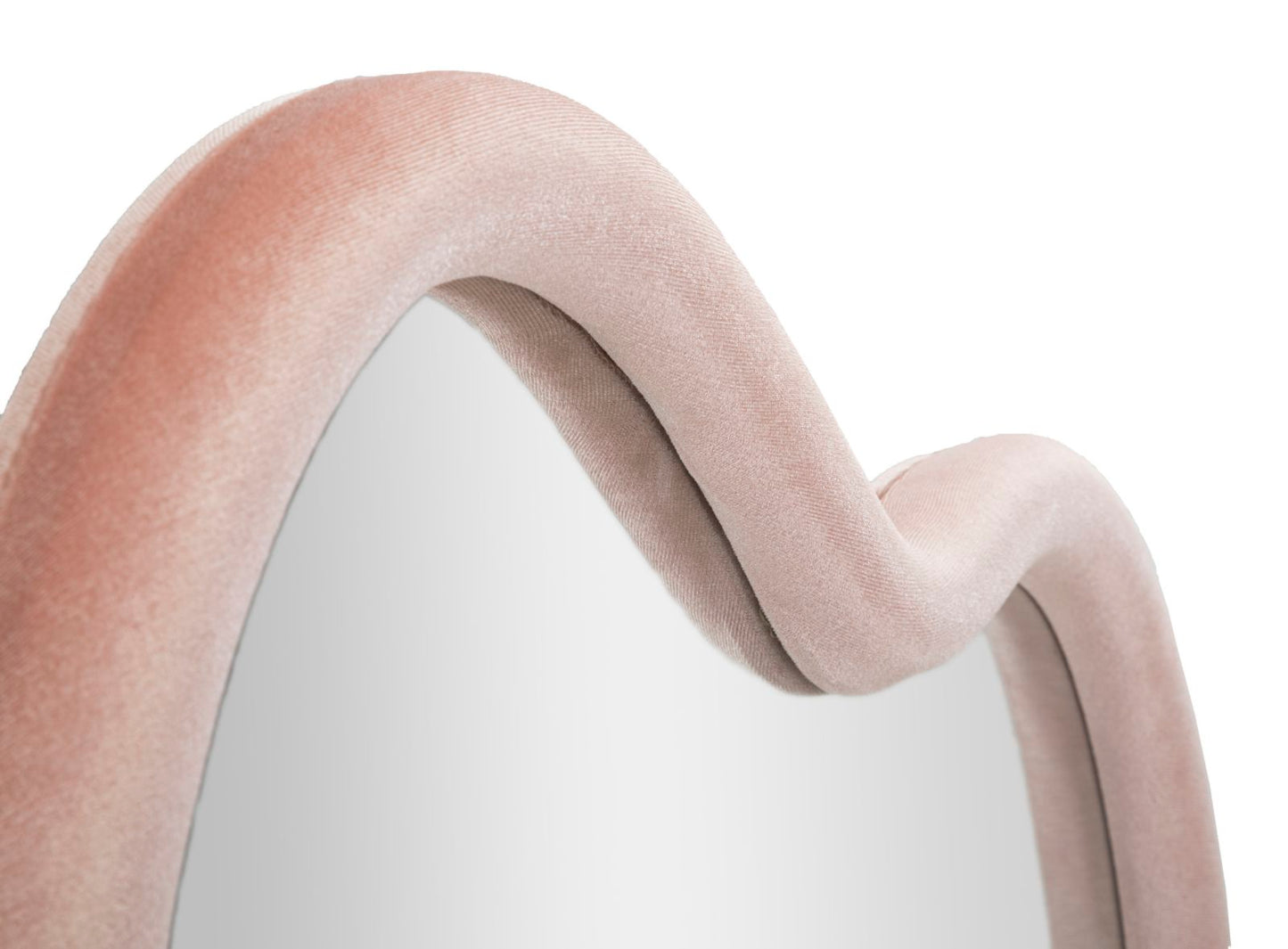 SPECCHIO DA MURO CLOUD VELLUTO ROSA CM 90X4X60
