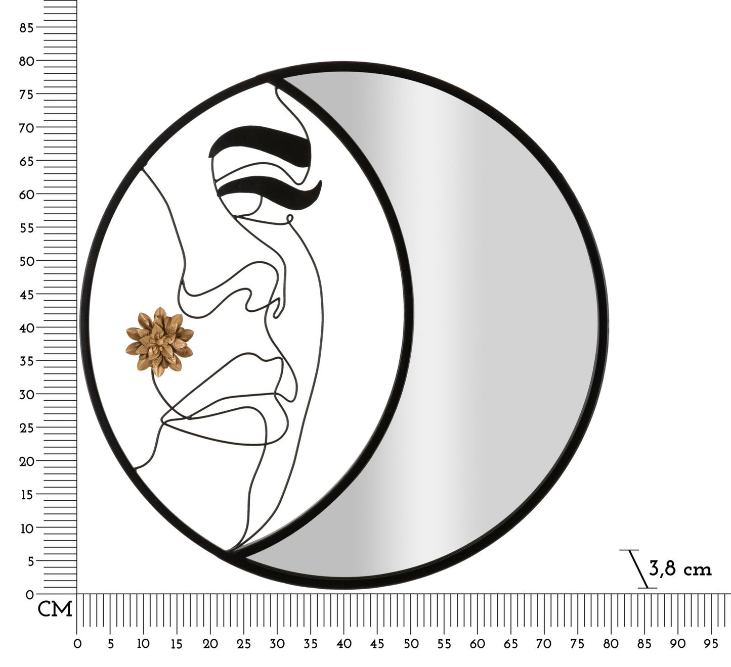 SPECCHIO DA MURO MELLY CM ? 80X3,8