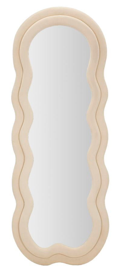 SPECCHIO DA MURO MIKI VELLUTO CREMA CM 60X4X160