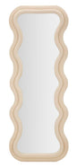 SPECCHIO DA MURO EMILY VELLUTO CREMA CM 60X6X160