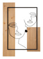 PANNELLO DA MURO FACES FERRO E BOIS CM 63X2X90