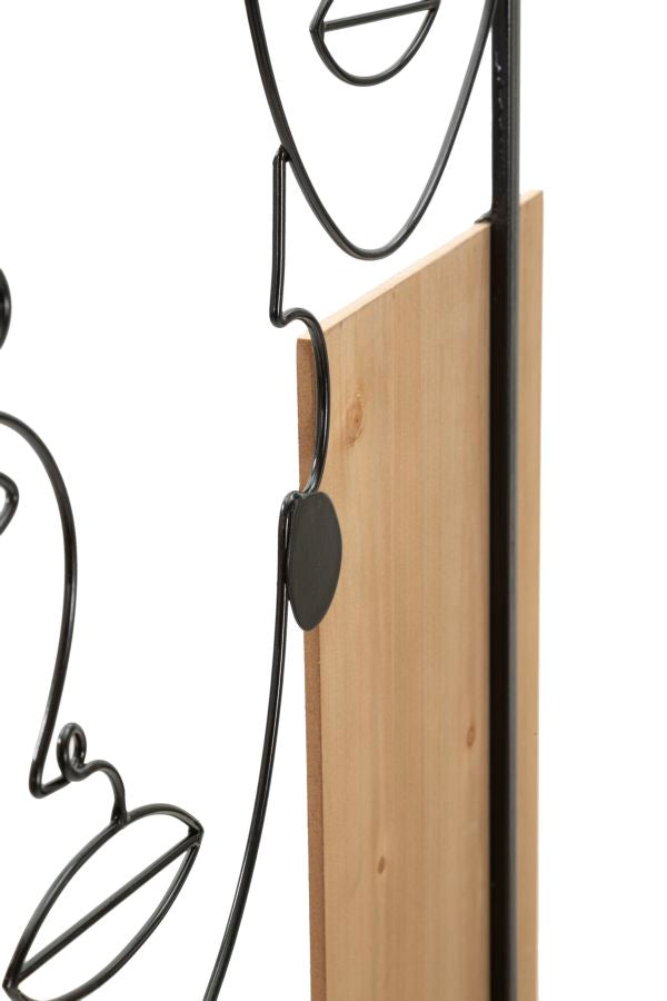 PANNELLO DA MURO FACES FERRO E BOIS CM 63X2X90