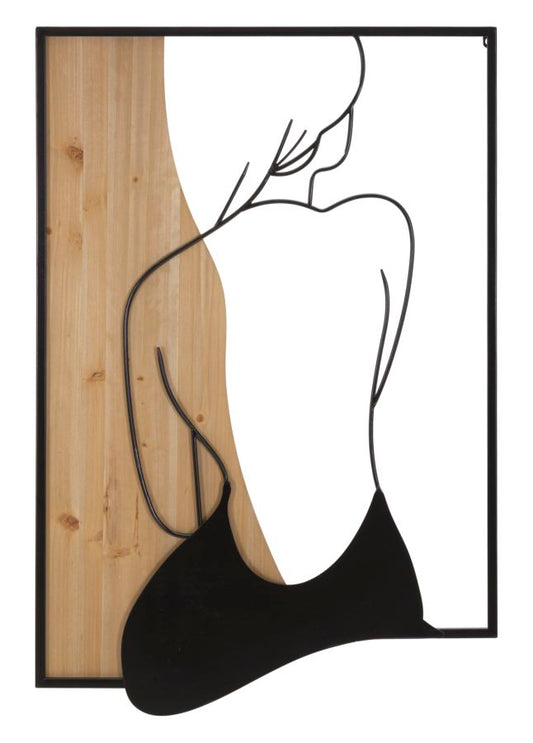PANNELLO DA MURO BEAUTY FERRO E BOIS 60X2X90