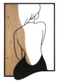 PANNELLO DA MURO BEAUTY FERRO E BOIS 60X2X90