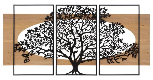 PANNELLO DA MURO ARBRE FERRO E BOIS SET 3PZ CM 176X2X90 (63X2X90-50X2X90)