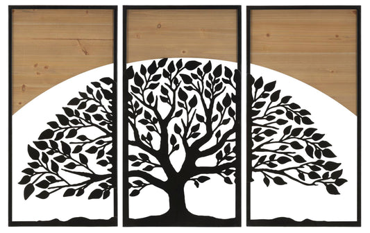 PANNELLO DA MURO ARC FERRO E BOIS SET 3PZ CM 105X2X70 (35X2X70)