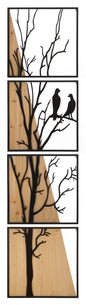 PANNELLO DA MURO OISEAU FERRO E ENSEMBLE BOIS 4PZ 50X2X200 (50X2X50)