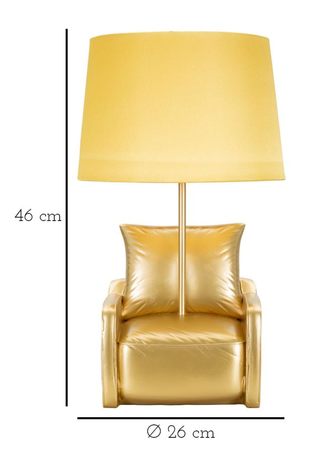 LAMPADA DA COMODINO MIDCENTURY GIALLA CM ? 26X46