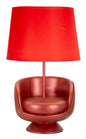 LAMPADA DA COMODINO MIDCENTURY ROSSA CM ? 26X43