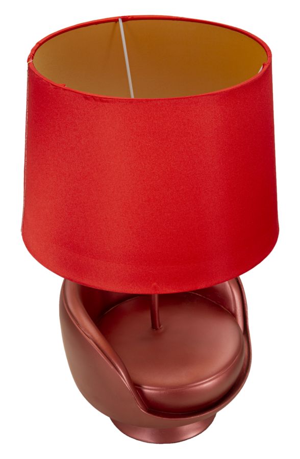 LAMPADA DA COMODINO MIDCENTURY ROSSA CM ? 26X43