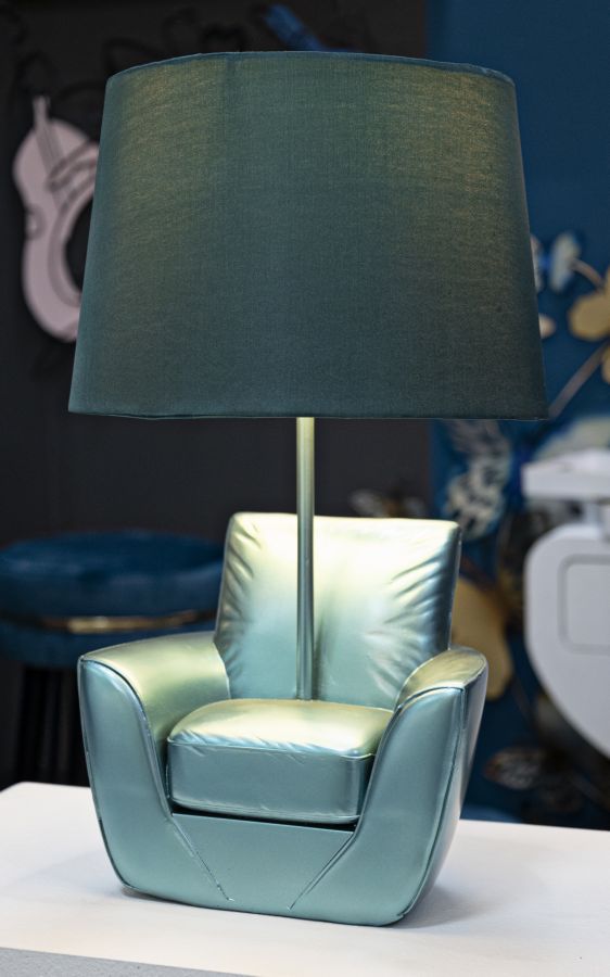 LAMPADA DA COMODINO MIDCENTURY TURCHESE CM ? 26X43