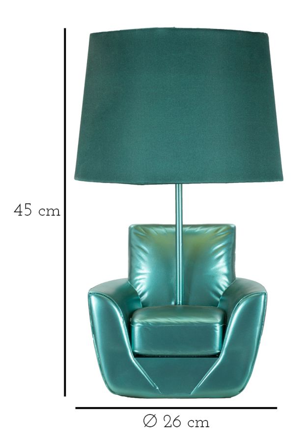 LAMPADA DA COMODINO MIDCENTURY TURCHESE CM ? 26X43
