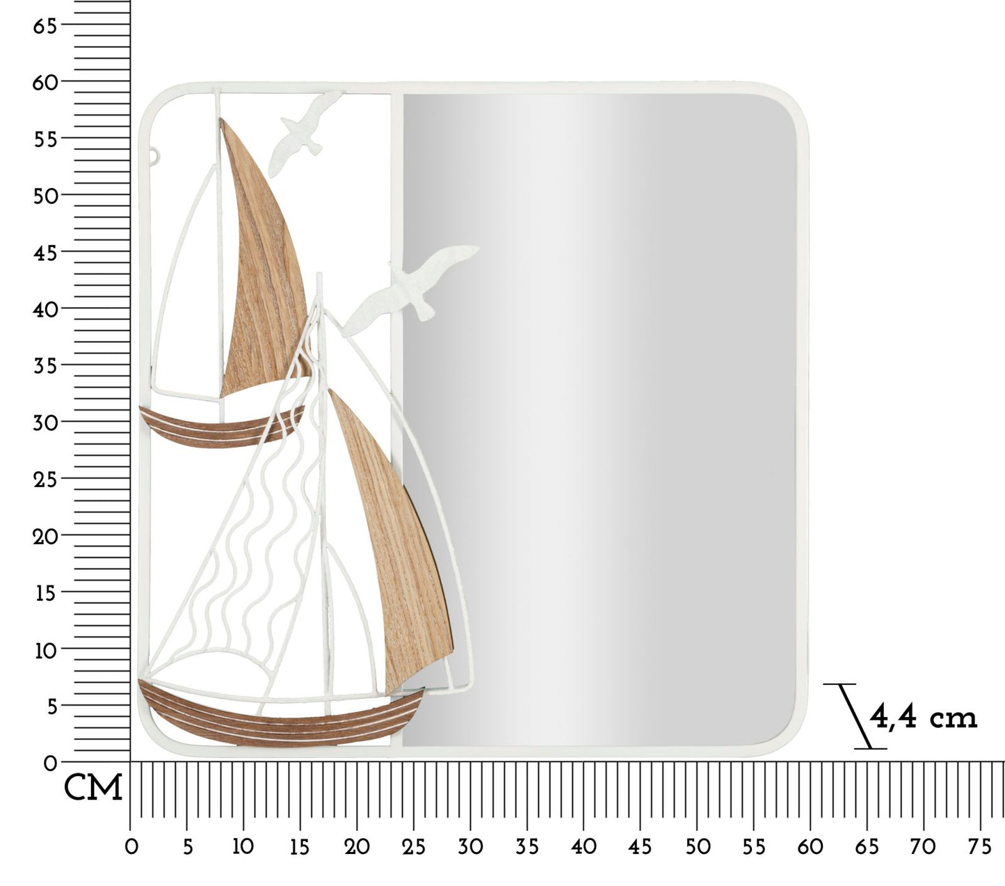 SPECCHIO DA MURO ADRIATIQUE CM 60X4,4X60